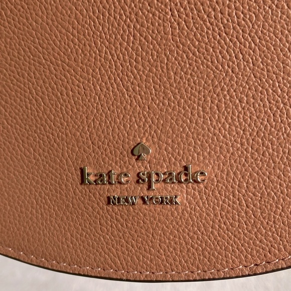 ❌SOLD ❌♠️ Kate Spade Luna Crescent Flap Crossbody Bag Leather Warm Gingerbread - Picture 9 of 13